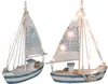 Barca a vela decorativa in legno 21,5 cm con LED Anteprima dell’immagine prodotto 7