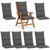 BURI 6x Hochlehner Auflage 120x50x5,5 cm - wetterfeste Produktbild-Vorschau 1