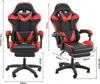 Two views of a gaming chair with dimensions indicated. Podgląd zdjęcia produktu