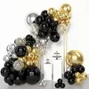 Guirlande de ballons noirs et dorés, kit pour arc, 153 Voir les images du produit 5