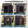 COSTWAY tuinhuis, garage-tent met oprolbare deur met rits, Productafbeelding-voorbeeld 7