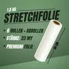 6 x Stretchfolie 50cm 1,5kg 23my weiß + Abroller Produktbild-Vorschau 2
