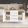 Wyspa kuchenna Flieks z rozkładanym blatem, szufladami i Podgląd zdjęcia produktu 5