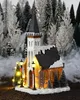 LuVille Weihnachtsdorf-Miniatur Kirche - L15 x B17 x H31 cm Produktbild-Vorschau 2
