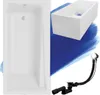 Badewanne Rechteck 140x70 mit Wannenträger, Ablaufgarnitur Produktbild-Vorschau 1