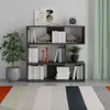 A modern bookshelf filled with books and decorative items, next to a potted plant and a curtain. Anteprima dell’immagine prodotto