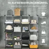 Modulární police HOMCOM 850-176, s 16 samostatnými boxy DIY Náhled obrázku produktu 7