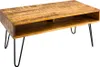 Massiver Couchtisch SCORPION natur 100cm Mangoholz Hairpin Produktbild-Vorschau 10