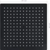 vidaXL Regenbrause Edelstahl 25x25 cm Quadrat Schwarz Produktbild-Vorschau 6