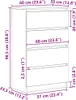 A diagram showing the dimensions of a chest of drawers. Anteprima dell’immagine prodotto