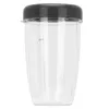 A clear plastic cup with a gray lid, likely for a blender, is shown against a white background. Náhľad obrázku produktu