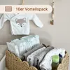 10er Set Spucktücher, 100% Baumwolle, 80x80 cm, Produktbild-Vorschau 6