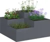 vidaXL Vaso da giardino antracite 80 x 80 x 48 cm acciaio Anteprima dell’immagine prodotto 3