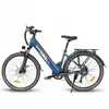 A blue electric bicycle is shown against a white background. Podgląd zdjęcia produktu