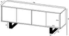 A line drawing of a TV stand with dimensions indicated. Produktbild-Vorschau
