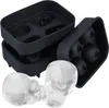 Relaxdays Totenkopf Eiswürfelform, 2er Set, Silikon, Produktbild-Vorschau 1