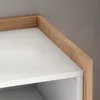 Meuble tv effet bois blanc et chêne 207x37x50cm cheminée Voir les images du produit 5