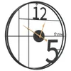 vidaXL Wanduhr Schwarz Ø50 cm Eisen Produktbild-Vorschau 3