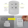 The image shows a remote control for LED lights and instructions on how to mount it. Produktbild-Vorschau