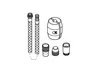 A line drawing of plumbing parts. Produktbild-Vorschau
