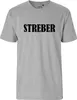 Huuraa Herren T-Shirt Streber Schriftzug L Sport Grey Bio Produktbild-Vorschau 2