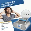 KLIM Boombox B4 Radio mit CD Player + AM/FM Radio, MP3, Produktbild-Vorschau 3