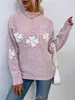 ASKSA Damen Weihnachten Pullover Strickpulli Hohem Kragen Produktbild-Vorschau 2