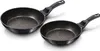 Two frying pans are shown on a white background. Voir les images du produit