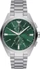 Emporio Armani Herren Armbanduhr Chronograph Silber / Grün  Produktbild-Vorschau 1
