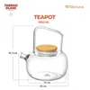 Wilmax Teekanne 1000 ml mit Federfilter Bambusdeckel Produktbild-Vorschau 5