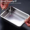 Edelstahl Bräter mit Rost 40x30x10 cm – Rechteckiger Produktbild-Vorschau 3