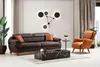 Modern Komplett Wohnzimmer Set Sessel Sofa Couch Polster Produktbild-Vorschau 1