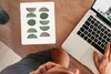 MuchoWow® Mauspad Mousepad Formen - Grün - Kreis - Halb Produktbild-Vorschau 3