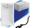 BADLAND Badewanne Rechteck Capri 100x70 mit Acrylschürze, Produktbild-Vorschau 8