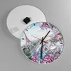 Wanduhr - Rund - Glasuhr - Blumen Eiffle Architektur Balkon Produktbild-Vorschau 2