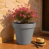 Fioriera in plastica XXL rotonda Ø 58 cm - grigio chiaro - Anteprima dell’immagine prodotto 6