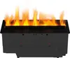 A black fireplace insert with orange and yellow flames. Produktbild-Vorschau