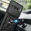A black phone case with a ring stand is attached to a magnetic car mount. Produktbild-Vorschau