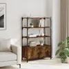Bücherregal 3 Fächer Räuchereiche 70x30x109,5 cm Produktbild-Vorschau 3