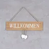 2er Set Willkommensschilder MDF Holz Herz Türschild Produktbild-Vorschau 6