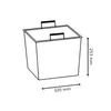 Bloempot, rietenlook, bruin, vierkant, 32x32x32,5 cm, Productafbeelding-voorbeeld 9