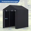 COSTWAY tuinhuis, garage-tent met oprolbare deur met rits, Productafbeelding-voorbeeld 3