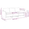 vidaXL 3-Sitzer-Sofa Schwarz 180 cm Kunstleder Produktbild-Vorschau 8