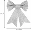 Vánoční mašle 13x11,5cm stříbrné sada 4ks, vánoční dekorace Náhled obrázku produktu 11