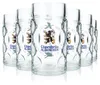 6x Löwenbräu Bierglas 1l Biergläser Maßkrug Bierseidel Krug Produktbild-Vorschau 1