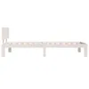 vidaXL Lit en bois massif pin blanc 90x200 cm Voir les images du produit 5