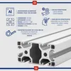 Profil Konstrukcyjny Aluminiowy 40X80 R8 120Cm Anodowany Podgląd zdjęcia produktu 7