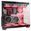 A computer case with internal components and RGB lighting. Produktbild-Vorschau