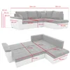 Ecksofa VEGAS 245/190 LINKS mit schlaffunktion und Produktbild-Vorschau 6