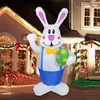 Aufblasbarer Osterhase mit Osterei, 1,8 m beleuchteter Produktbild-Vorschau 4